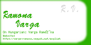 ramona varga business card